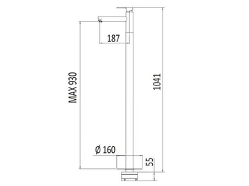 ARTIC 385-AT - Floor standing 1 hole washbasin mixer by Rubinetterie Mariani - view 3
